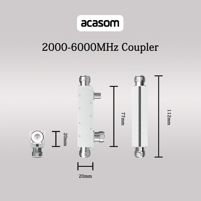 এন-মহিলা পোর্টের সাথে বহুমুখী 600MHz-6000MHz ওয়াইডব্যান্ড ডিরেক্টিভ ক্যাপলার