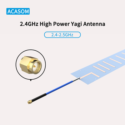 RFSMA পুরুষ Yagi ড্রোন জ্যামার অ্যান্টেনা 50 ওহম 13 ডিবিআই উচ্চ লাভ