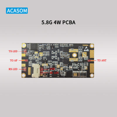 5.8GHz এবং 2.4GHz এর জন্য শক্তিশালী 5W 37dBm আরএফ সিগন্যাল বুস্টার 12V পিসিবিএ