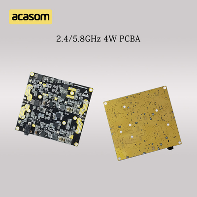 ডুয়াল ব্যান্ড 5.8GHz &amp; 2.4GHz আরএফ সিগন্যাল বুস্টার 4W 36dBm পিসিবিএ বোর্ড ডিসি 12 ভোল্টের জন্য