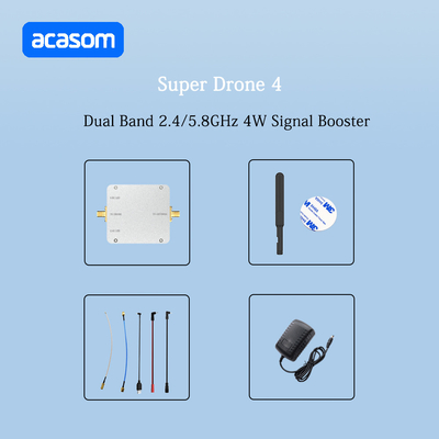 4W 36dBm ডুয়াল ব্যান্ড ড্রোন এম্প্লিফায়ার 2.4 5.8 গিগাহার্টজ আরএক্স এবং টিএক্স ডুয়াল চ্যানেল ফ্রিকোয়েন্সি