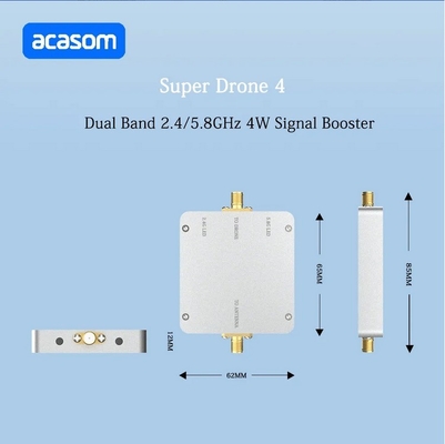 4W 36dBm ডুয়াল ব্যান্ড ড্রোন এম্প্লিফায়ার 2.4 5.8 গিগাহার্টজ আরএক্স এবং টিএক্স ডুয়াল চ্যানেল ফ্রিকোয়েন্সি