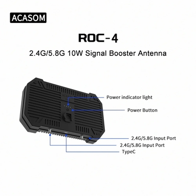 10W আরএফ ট্রান্সিভার 8000mAh ডুয়াল ব্যান্ড ড্রোন সিগন্যাল এক্সটেন্ডার ডিজি ইউএভি এম্প্লিফায়ার