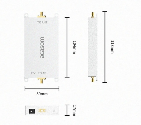 যথার্থতা লাভ 5.8GHz ড্রোন সিগন্যাল বুস্টার এম্প্লিফায়ার 43dBm সর্বোচ্চ আউটপুট পাওয়ার